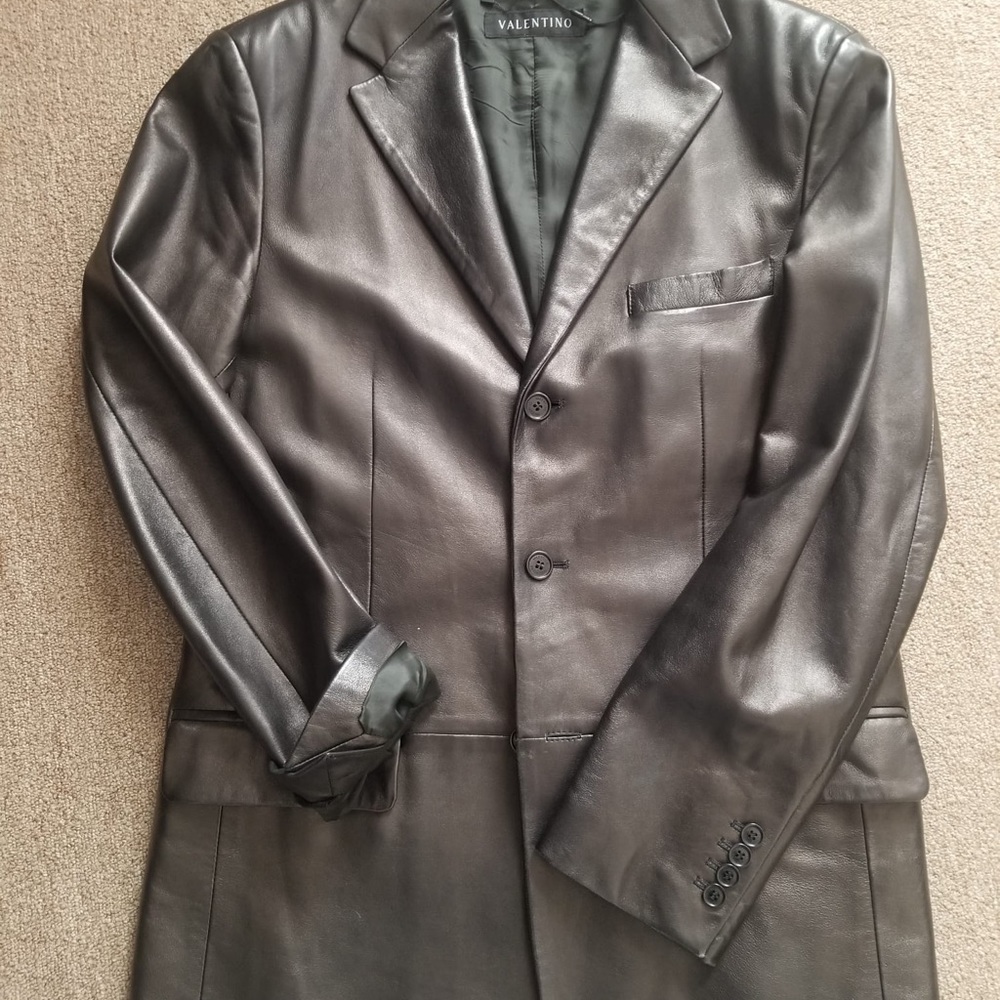 Valentino leather sport coat
